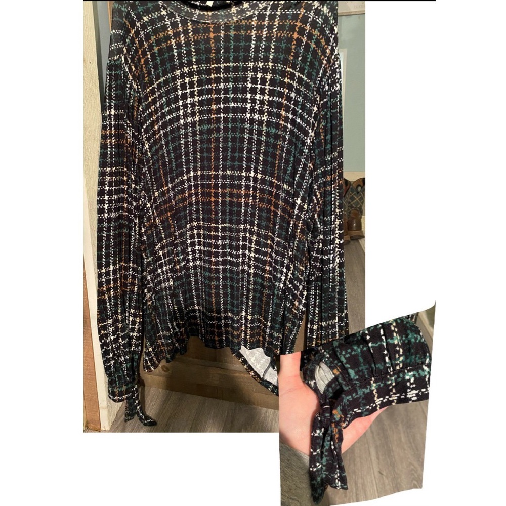 Cato’s plaid shirt